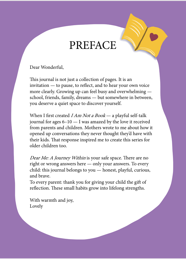 Preface from Dear Me: A Journey Within